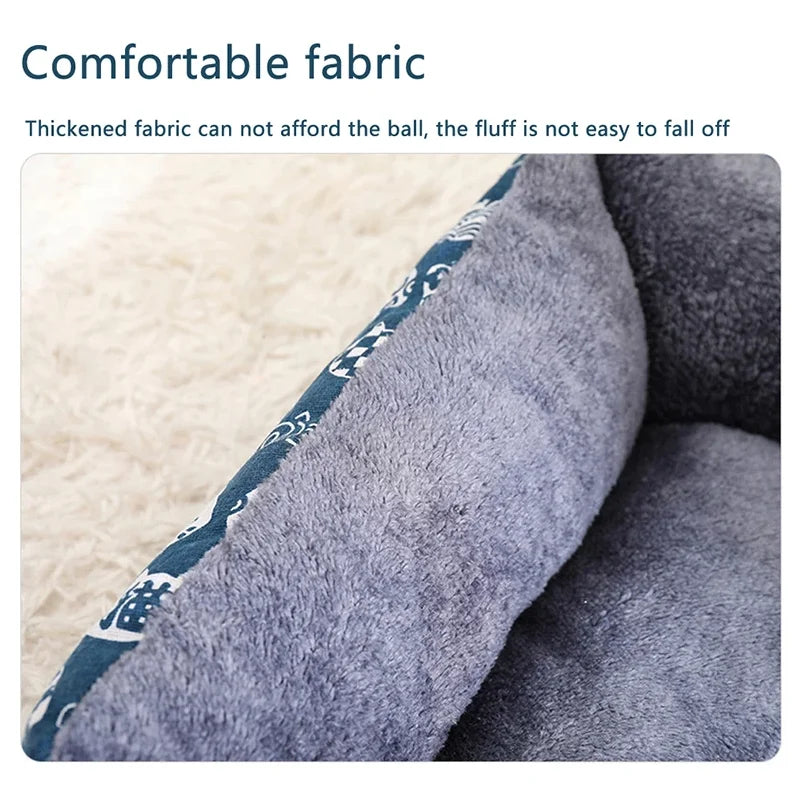 Large Dog Bed Warm Bed for Cats Sofa Dog House Thicken Cat Mat Breathable Basket for Dog Supplies